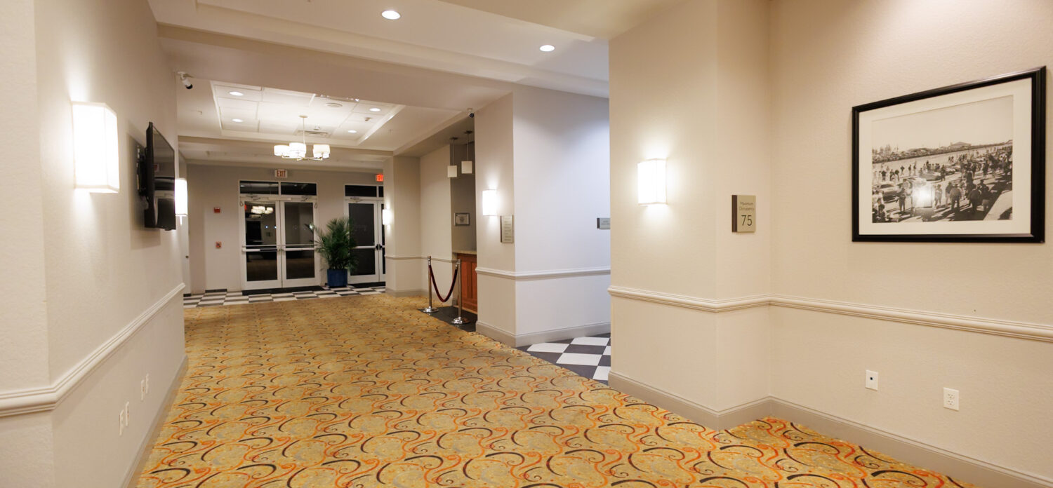pre-function area, with entrance to event space